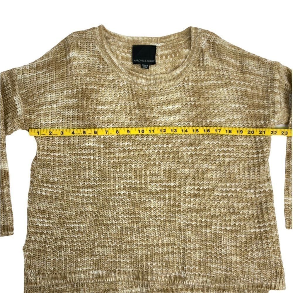 Harlowe & Graham Womens Knit Sweater XS Brown Beige Long Sleeve - Picture 7 of 8